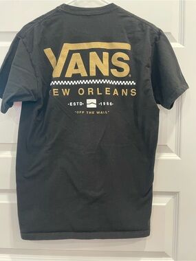 Vans Black T‑Shirt with Gold New Orleans Logo